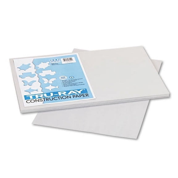 2PK Pacon 103059 Tru-Ray Construction Paper, 76 lbs., 12 x 18, Gray, 50 Sheets/Pack