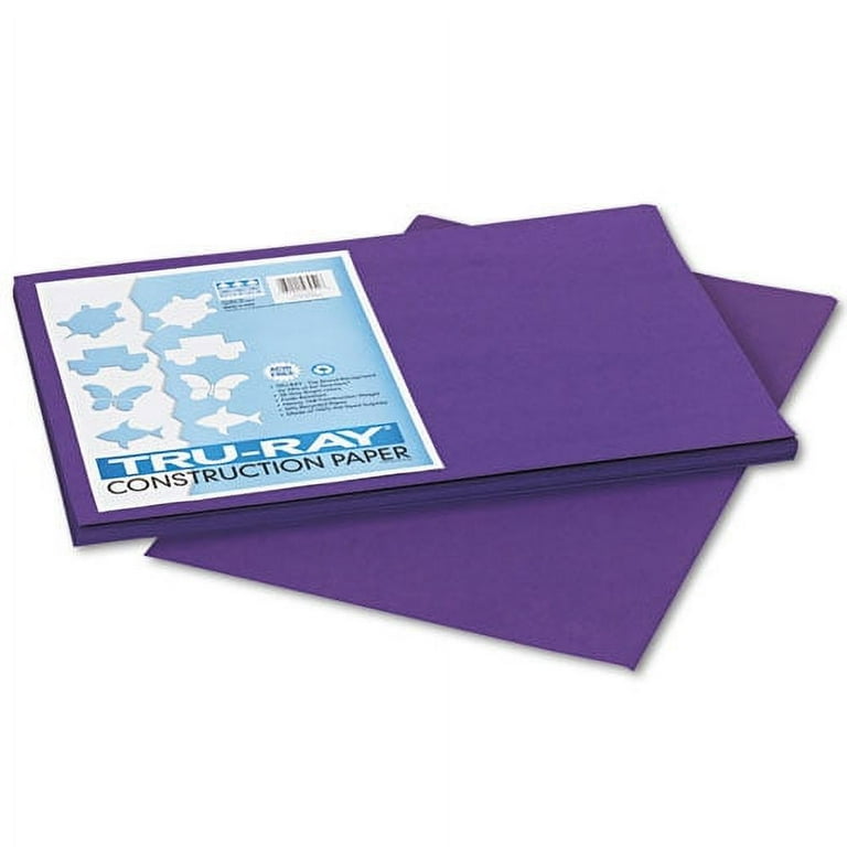 Tru-Ray Construction Paper, 76 lb Text Weight, 12 x 18, Purple, 50/Pack Tru-Ray Construction Paper, 76 lb Text Weight, 12 x 18, Purple, 50/Pack