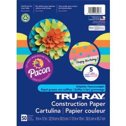 Tru-Ray Construction Paper, Assorted, 50 / Pack (Quantity)