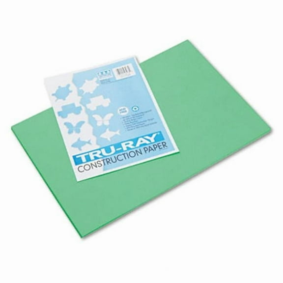 Tru-Ray Construction Paper - Festive Green - 12 x 18 - 50 Sheets/Pack