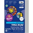 TruRay Construction Paper, Gray, 9" x 12", 50 Sheets
