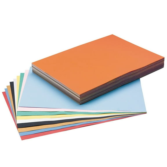 Tru-Ray Sulphite Construction Paper, 12" x 18", 10-Color Asst. (Pack of 250)