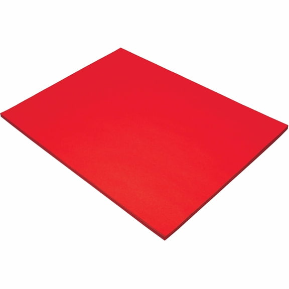 Tru-Ray Construction Paper - 24"Width X 18"Length - Festive Red