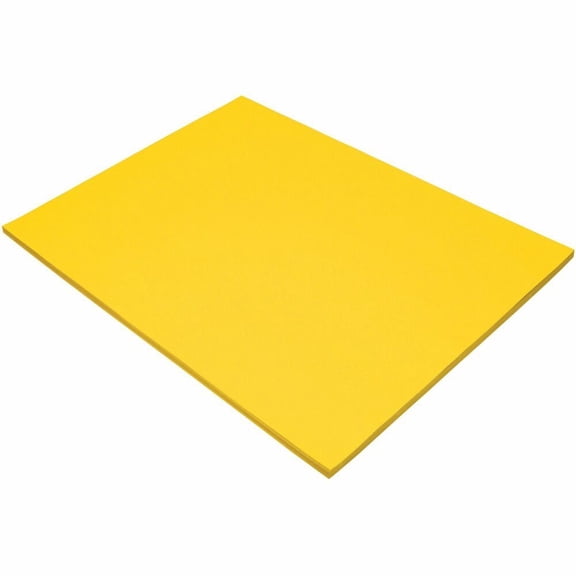 Tru-Ray Construction Paper - 24"Width X 18"Length - 76 Lb Basis Weight - Yellow - Sulphite