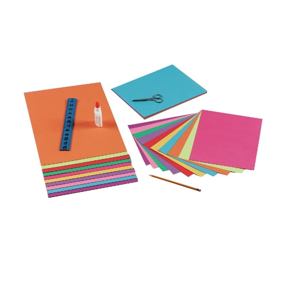 Tru-Ray Sulphite Construction Paper, 9 x 12 Inches, Assorted Bright Color, 50 Sheets
