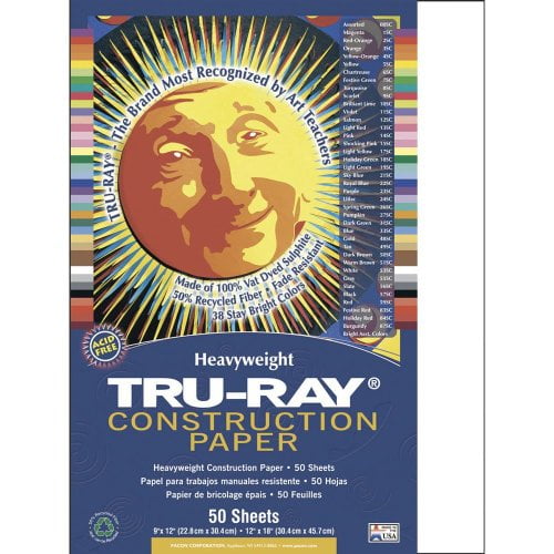 Tru-Ray, PAC103028, Construction Paper, 50 / Pack, Slate Gray