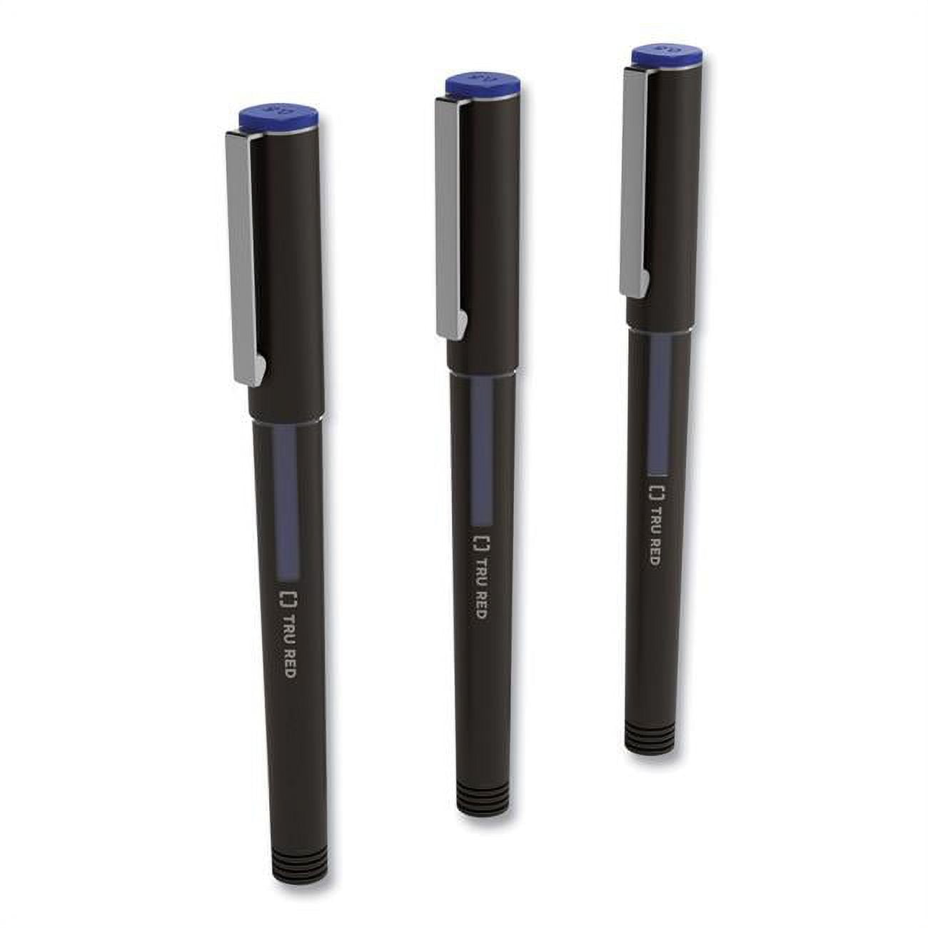Tru Red TR57320 0.5 mm Blue Roller Ball Pen Stick - Pack of 3