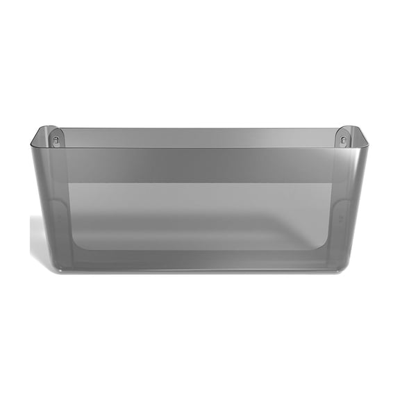 Staples TRU RED Single Pocket Plastic Wall File Smoke TR58212