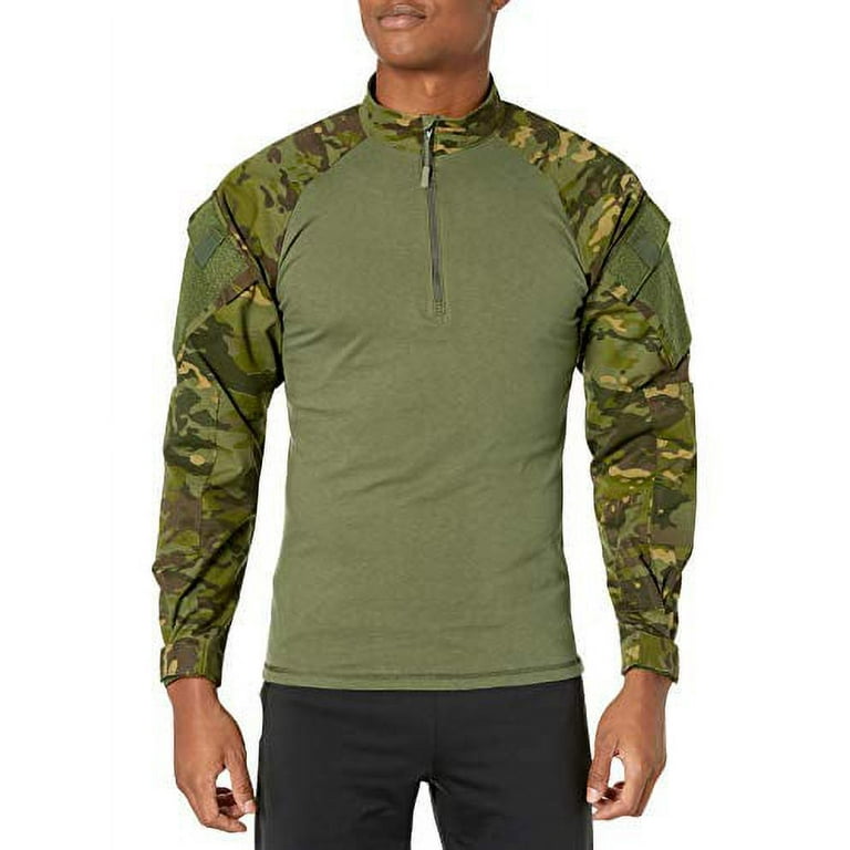 Tru-Spec Men's T.R.U. 1/4 Zip Combat Shirt, Multicam Tropic