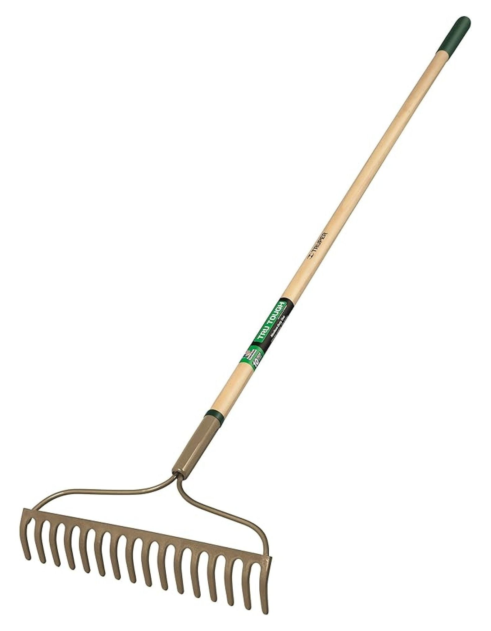 Tru Tough Bow Rake - 54 Inch 16-Tooth Welded Garden Rake with Wood ...