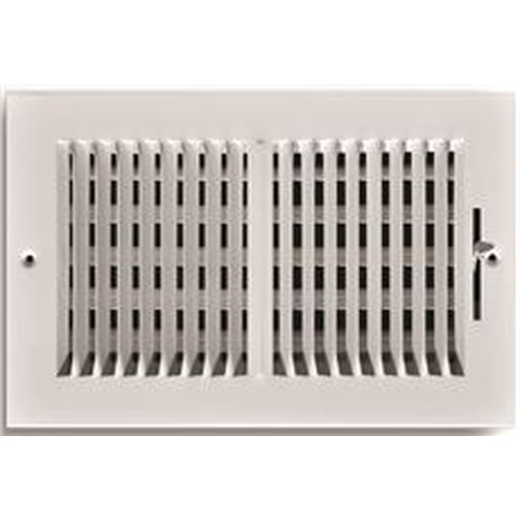 Truaire 2-Way Steel Wall / Ceiling Register, 12 In. X 4 In., White
