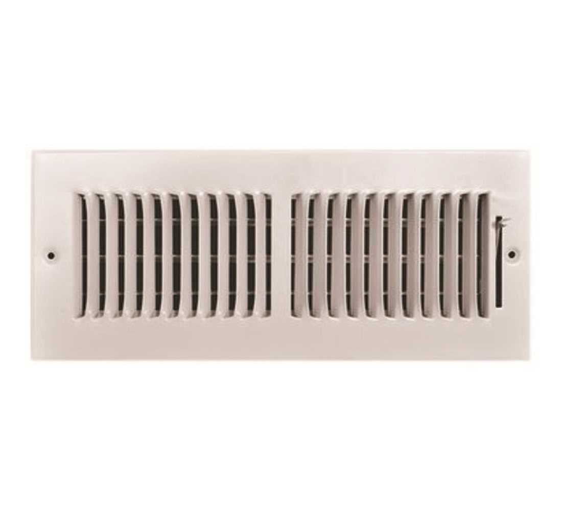 TruAire 102M 12X04 12 in. x 4 in. 2-Way Steel Wall/Ceiling Register White