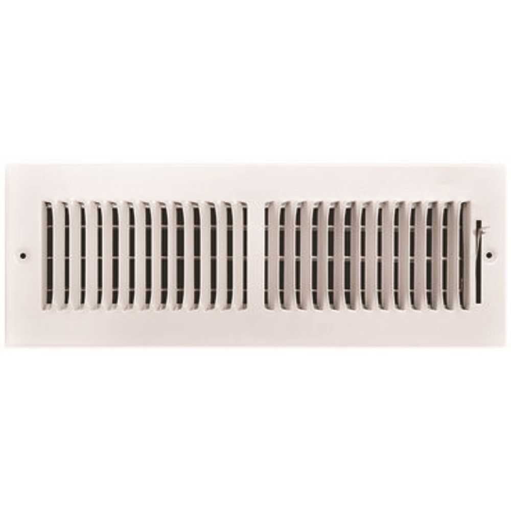 TruAire 102M 14X04 14 in. x 4 in. 2-Way Steel Wall/Ceiling Register , White
