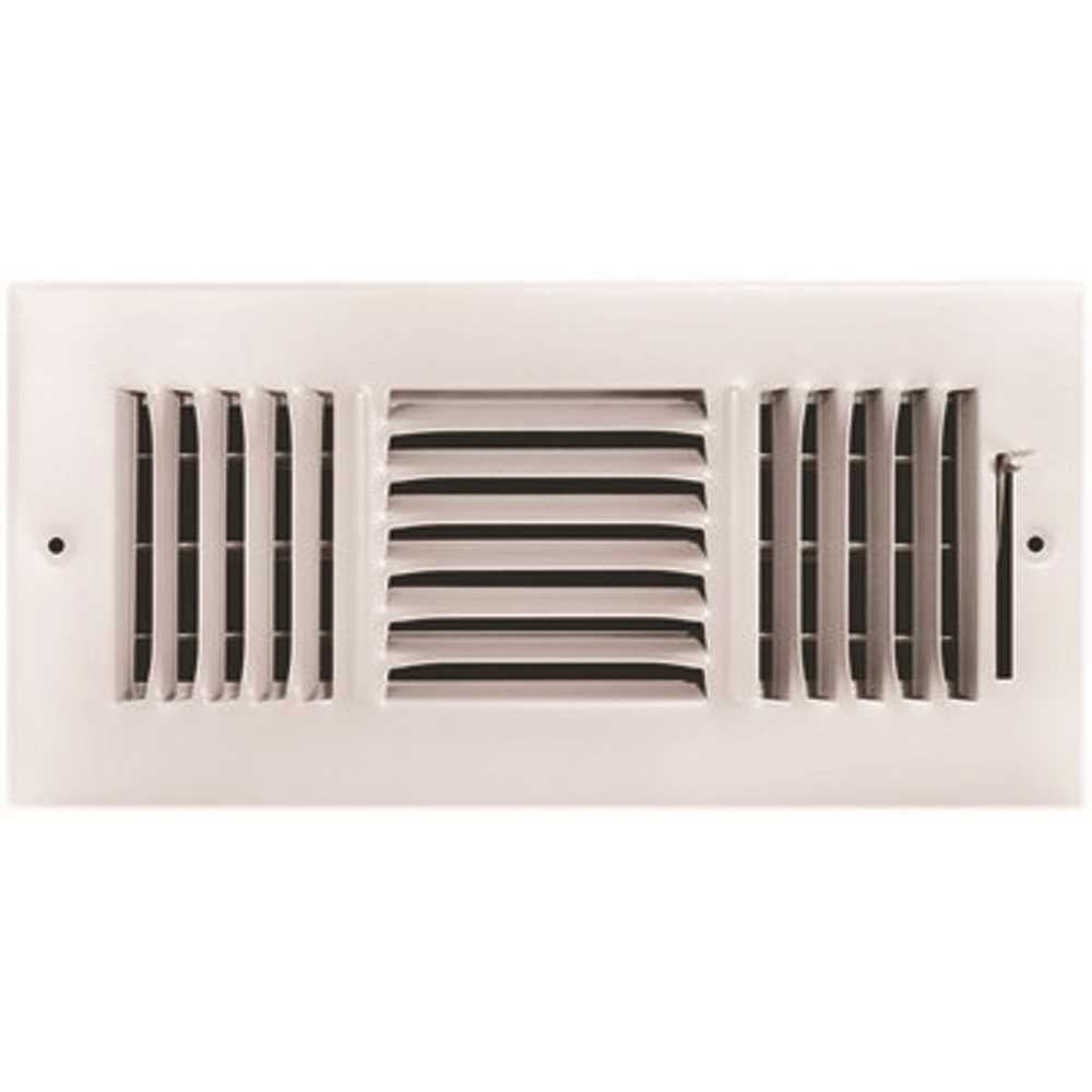 TruAire 103M 10X04 10 in. x 4 in. 3-Way Steel Wall/Ceiling Register White