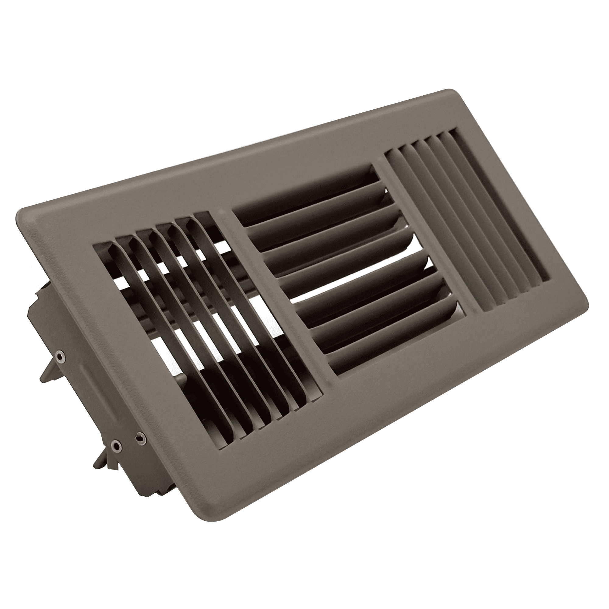 TruAire 3-Way White Floor Register w/Damper - For a Hole Size of 6" x 14" - Faceplate Size 7.5" x 15.5"