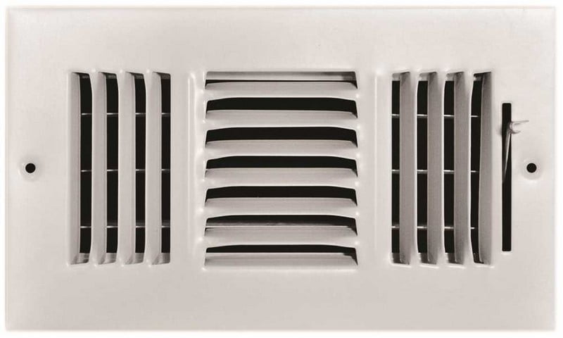 TruAire 8 in. x 4 in. 3-Way Steel Wall/Ceiling Register