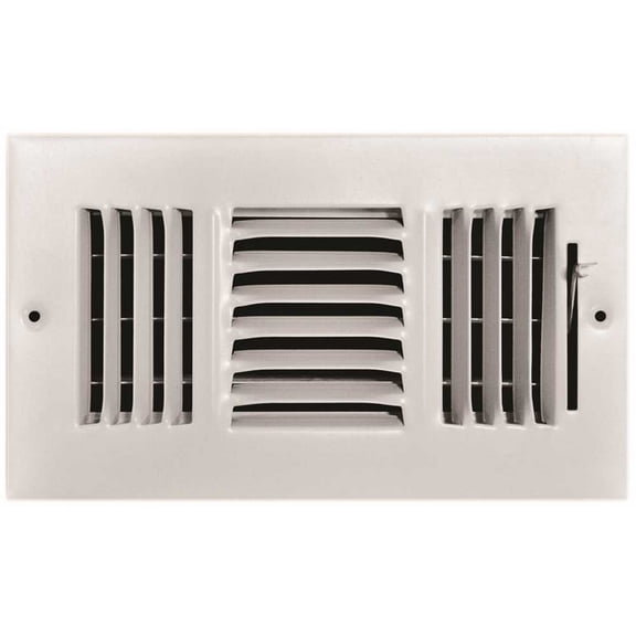 TruAire 8 in. x 4 in. 3-Way Steel Wall/Ceiling Register