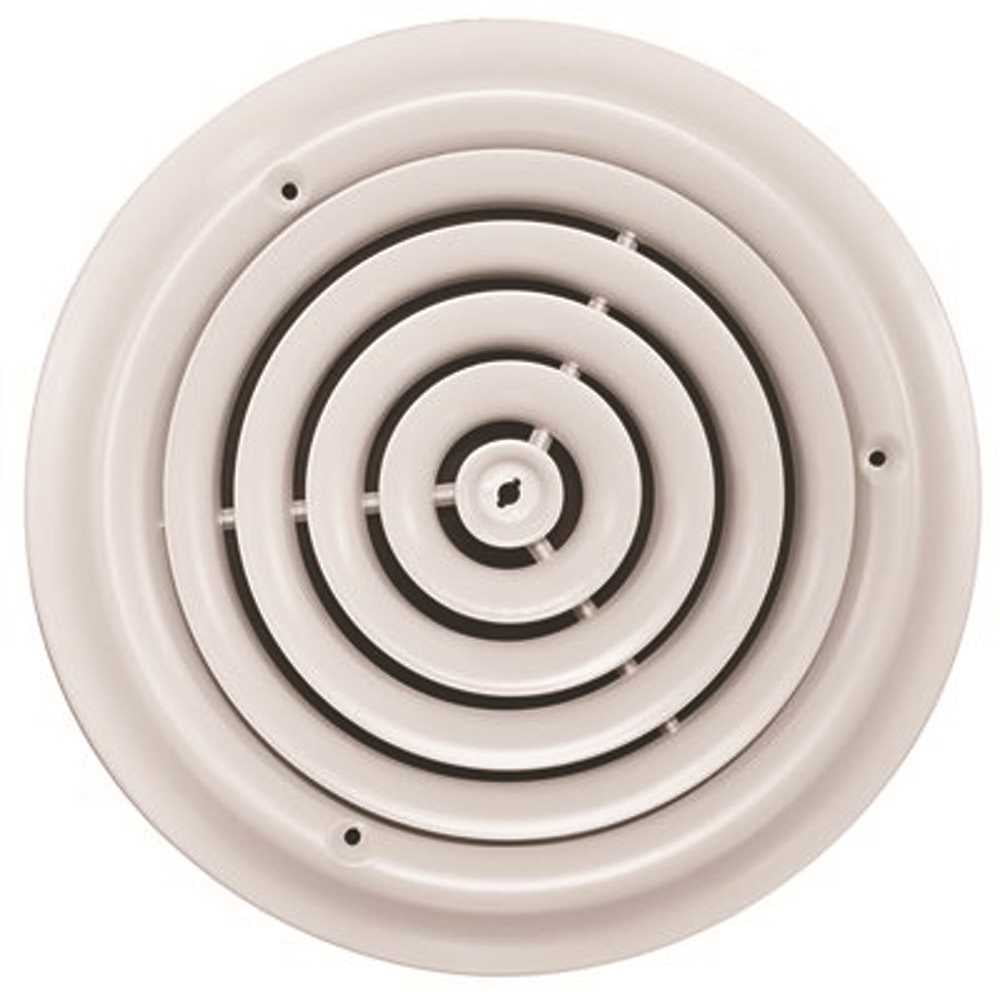 TruAire 80010 10 in. White Round Ceiling Diffuser (Duct Opening