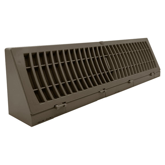 TruAire Brown Plastic Baseboard Register - 15" Length - 4 7/16" Height - 2 13/16" Base Projection
