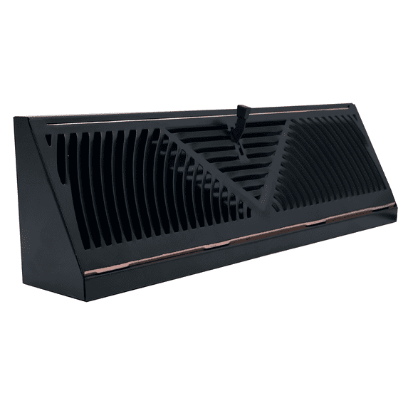 TruAire Oil Rubbed Bronze Steel Baseboard Register - 18" Length - 4 7/16" Height - 2 11/16" Base Projection