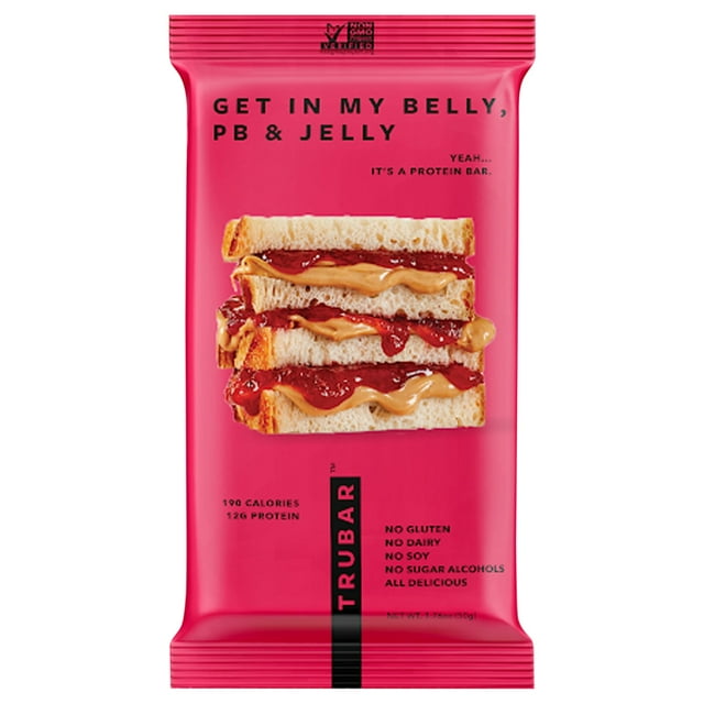 TruBar Get In My DMF15 Belly Pb & Jelly Protein Bar, 50 GR