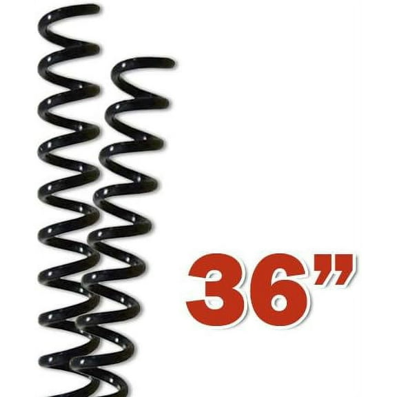 TruBind 10mm (3/8 in.) Spiral Binding Coils for Reports, Presentations and Proposals | 4:1 Pitch | 36 in. Length | Black | 75 Sheets Binding Capacity | 100 Pack