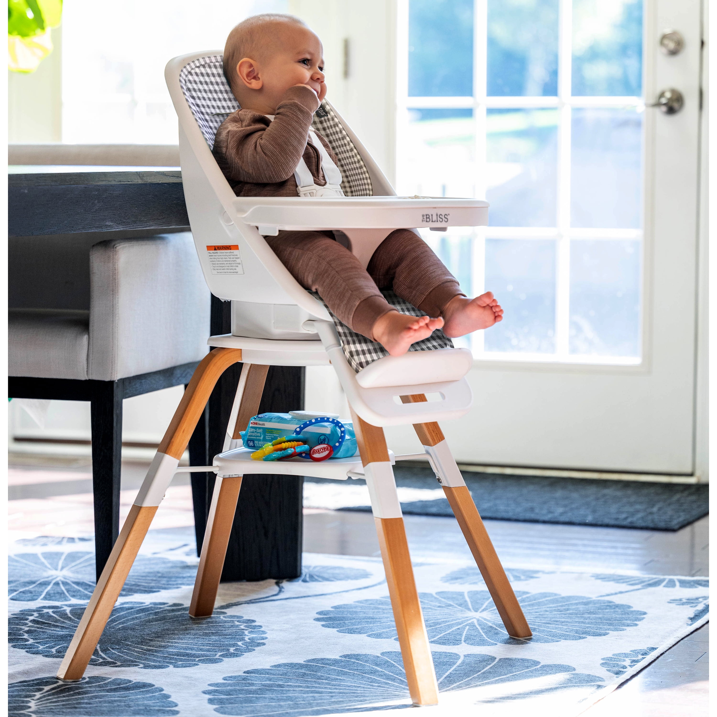 TruBliss® 2-in-1 Turn-a-Tot High Chair, Gingham - 6 months to 6 years