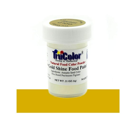 TruColor Gold Shine Natural Food-Coloring Powder Paint, 6 Grams