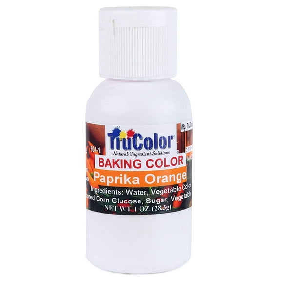 TruColor Natural Liquid Baking Color, 1 Ounce Paprika Orange