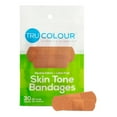thumbnail image 1 of TruColour Skin Tone Bandages, Flexible Fabric, Resealable Bag - Olive, 30 Count, 1 Pack, 1 of 9