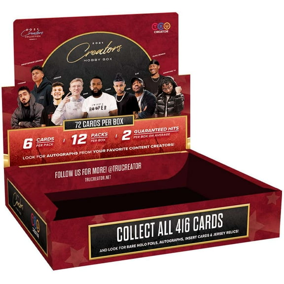 TruCreator, Inc. 2021 Creators Collection Series 1 Trading Card HOBBY Box (12 Packs, 2 Hits Per Box)