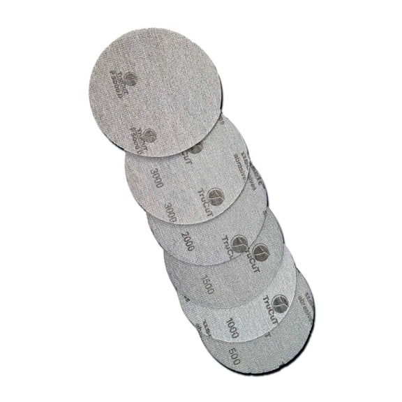 TruCut Sanding Pads | Made Specifically for Bowling | Resurfacing – Surface Management (18 Pack Variety All Grits 500/1000 / 1500/2000 / 3000/5000, 5 inch)