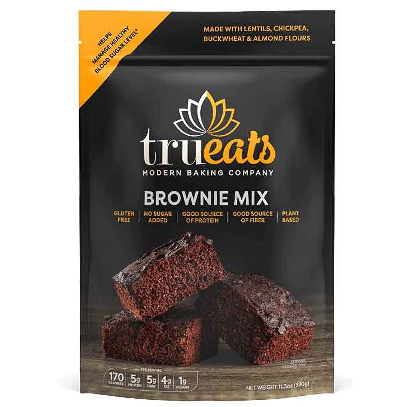 TruEats Brownie Mix Low Glycemic, Gluten Free, No Sugar Added, Protein