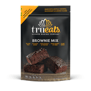 TruEats Brownie Mix: Low Glycemic, Protein & Fiber Rich, Gluten Free, Grain Free, Dairy Free, Diabetic Friendly, Vegan Friendly, Plant Based, Sweetened with Monk Fruit Sweetener