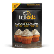 TruEats Cupcake & Cake Mix - French Vanilla: Low Glycemic, Protein & Fiber Rich, Gluten Free, Grain Free, Dairy Free, Diabetic Friendly, Vegan Friendly, Sweetened with Monk Fruit Sweetener