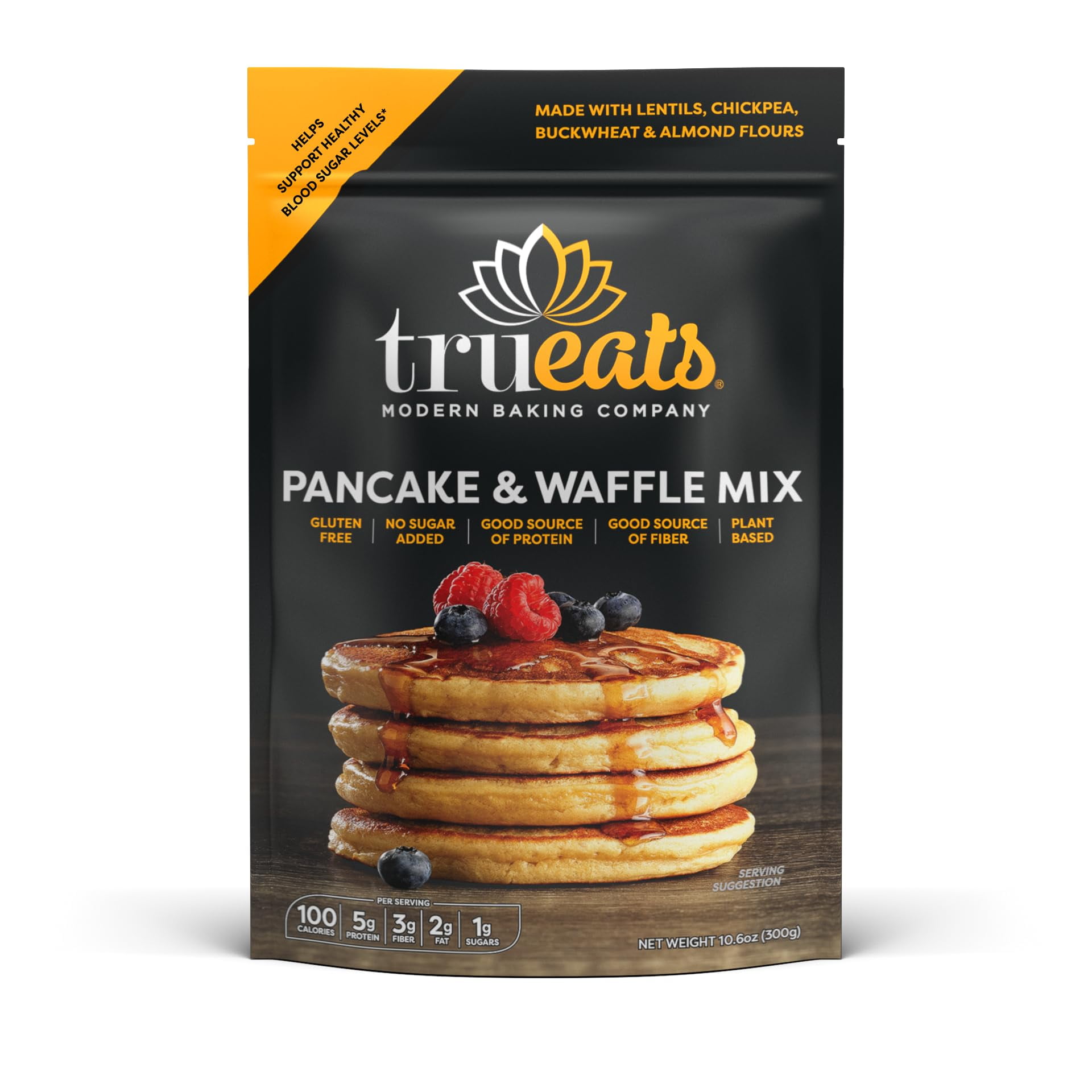 TruEats Pancake & Waffle AIF4 Mix Diabetic Friendly, Protein & Fiber