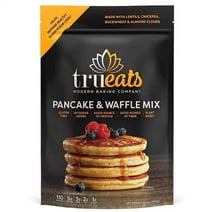 TruEats Pancake & Waffle Mix: Low Glycemic, Gluten Free, No Sugar Added, Protein & Fiber Rich, Diabetic Friendly, Vegan Friendly, Plant Based, Sweetened with Monk Fruit Sweetener
