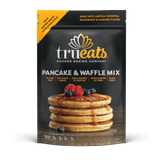 TruEats Pancake & Waffle Mix: Low Glycemic, Gluten Free, No Sugar Added, Protein & Fiber Rich, Diabetic Friendly, Vegan Friendly, Plant Based, Sweetened with Monk Fruit Sweetener