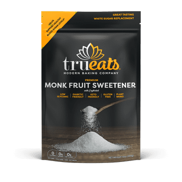 TruEats Premium Monk Fruit Sweetener, Zero Calorie, Keto and Diabetic Friendly, 12 oz