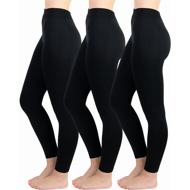 TruFit Women's Fleece Lined Leggings High Waist Yoga Pants, Casual Base ...