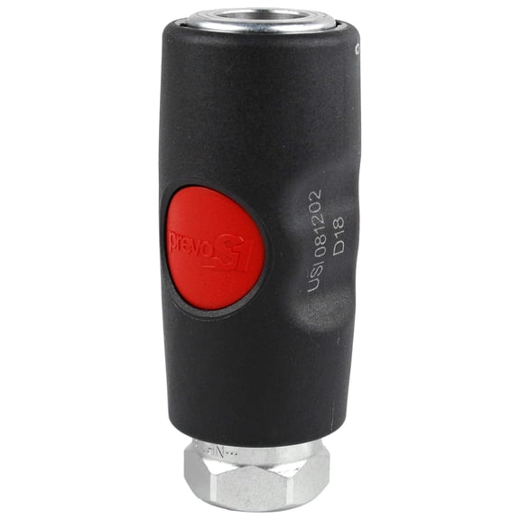 TruFlate 3/8" Safety Coupler USI081202 3/8" FNPT Push Button Automotive PrevoS1