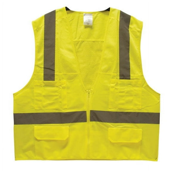 TruForce™ Class 2 Surveyor's Safety Vest, Lime, Medium (18 Units)