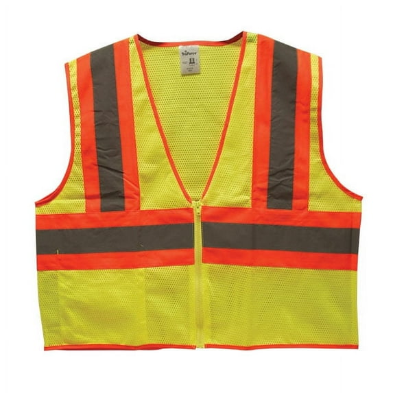TruForce™ Class 2 Two-Tone Mesh Safety Vest, Lime, 3X-Large (6 Units)