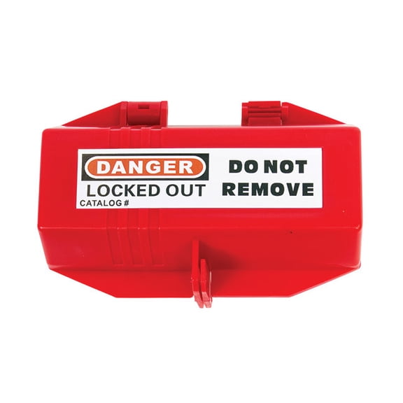 TruForce Electrical Plug Lockout, 220 VAC (For Max 1" Cable), Red, 1/Each