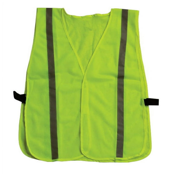 TruForce General-Purpose Mesh Safety Vest, Lime w/ 1" Silver Stripes, 1/Each