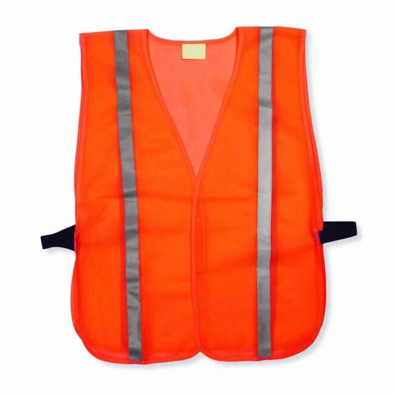 TruForce General-Purpose Mesh Safety Vest, Orange w/ 1" Silver Stripes, 1/Each
