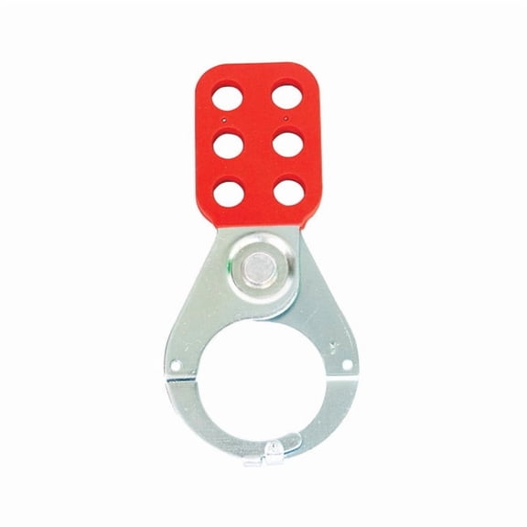 TruForce Safety Lockout Hasp, High-Security Steel w/ Tab & 1 1/2" Jaws, 1/Each