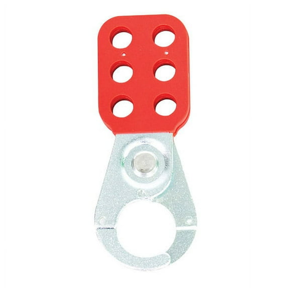 TruForce™ Safety Lockout Hasp, Vinyl-Coated Steel w/ 1" Jaws (28 Units)