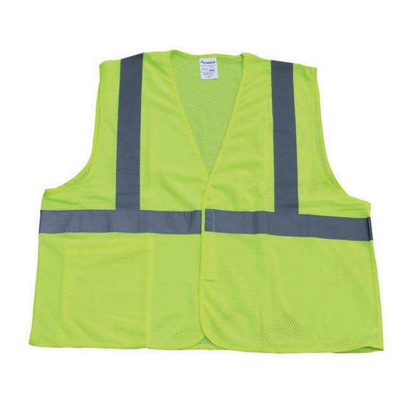 TruForce Solid Mesh Safety Vest, 3X-Large, Lime, 1/Each