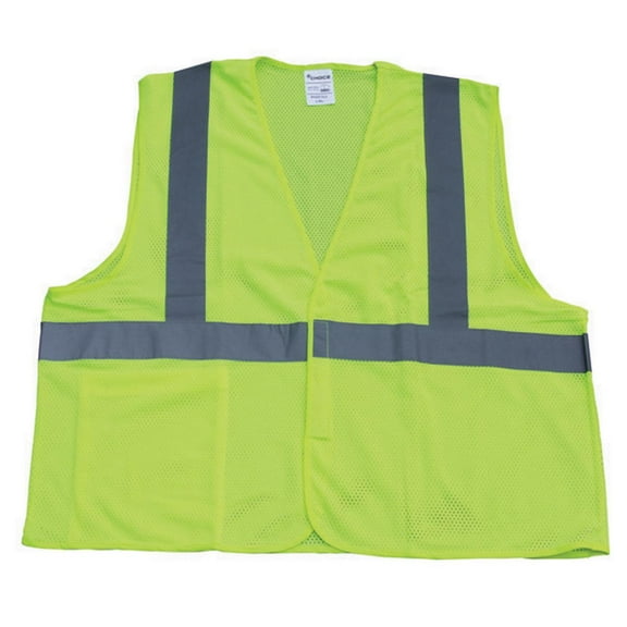 TruForce Solid Mesh Safety Vest, 4X-Large, Lime, 1/Each